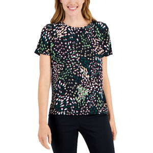Alfani Women's Small Abstract Printed Short-Sleeve Crewneck T-Shirt NWT